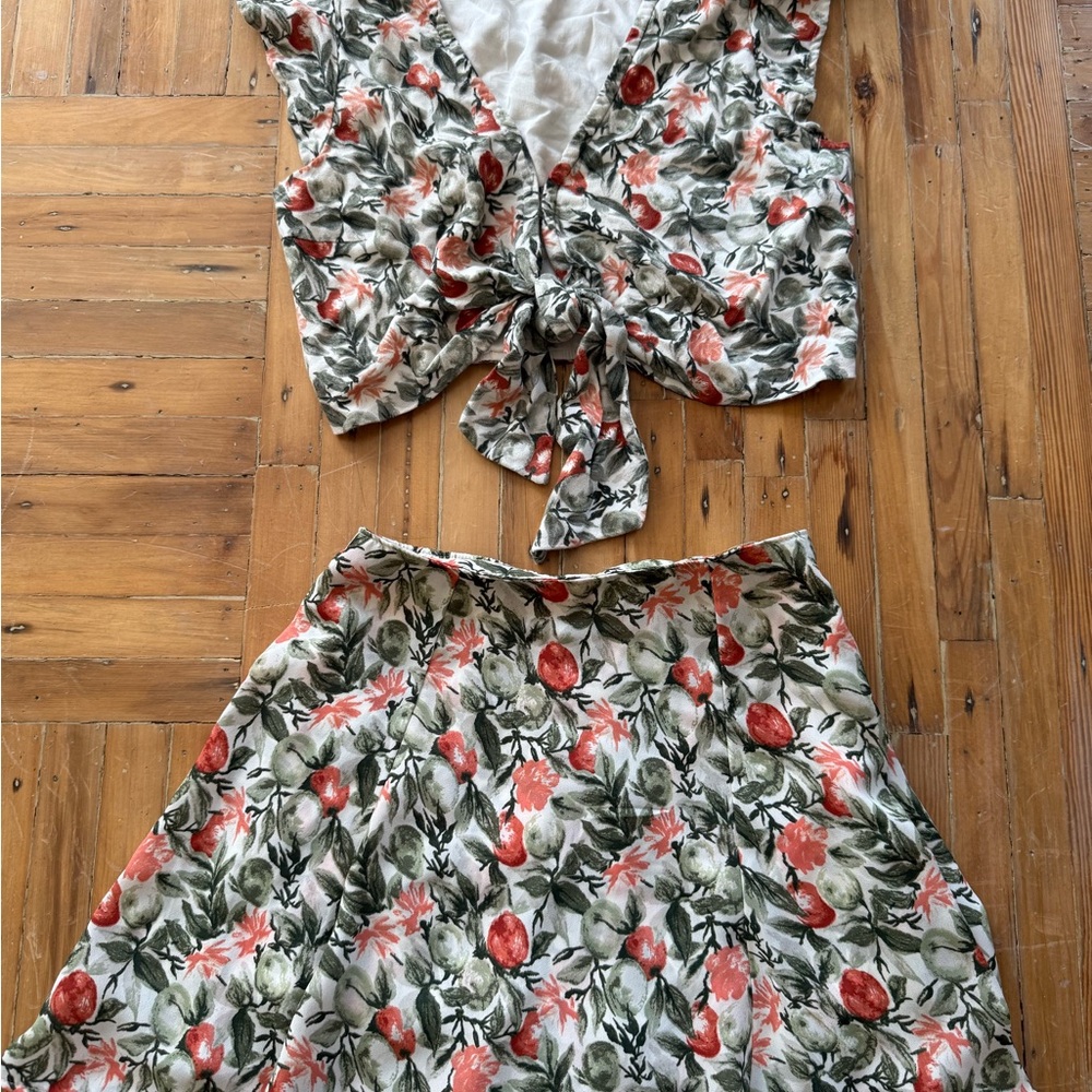 Abercrombie & Fitch Floral Skater Skirt set